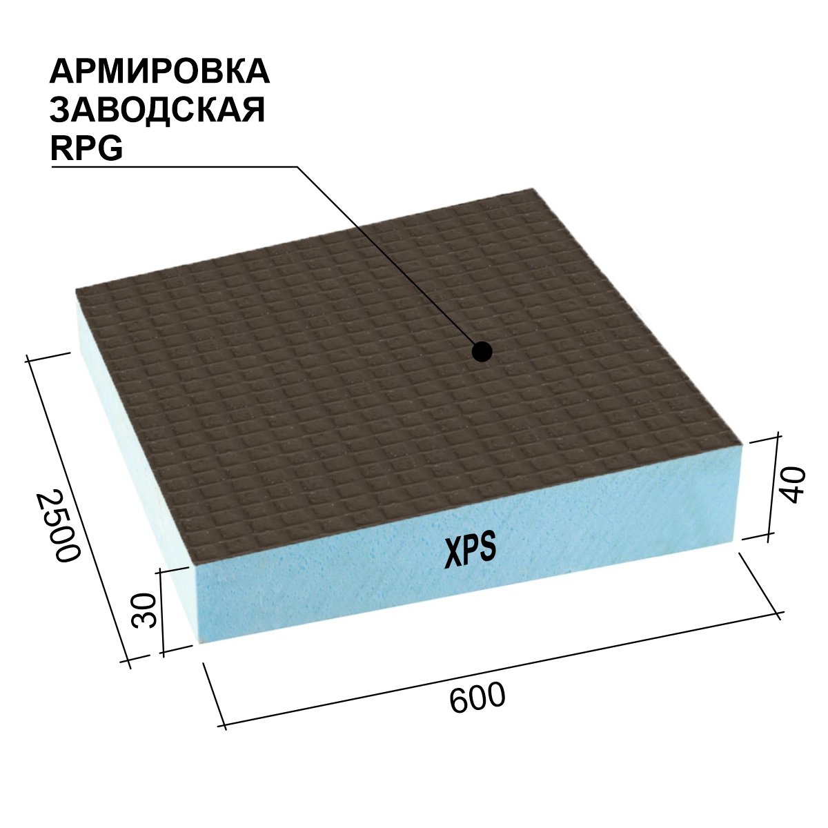 Панель Руспанель РПГ (Ruspanel RPG) Градиент 3 2500х600х30/40 мм