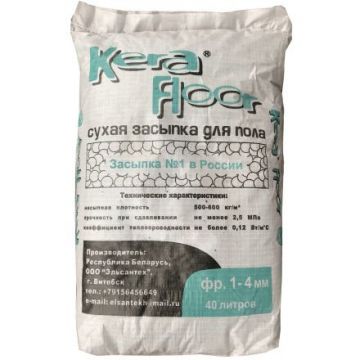 Засыпка сухая Kerafloor для пола 1-4 мм 40 л