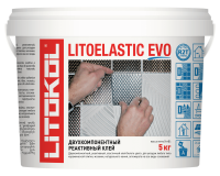 Клей белый двухкомпонентный Litoelastic Evo 5 кг