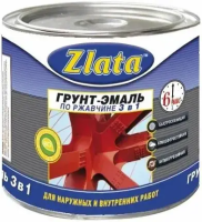 Zlata 3 в 1 грунт-эмаль по ржавчине (800 г) коричневая