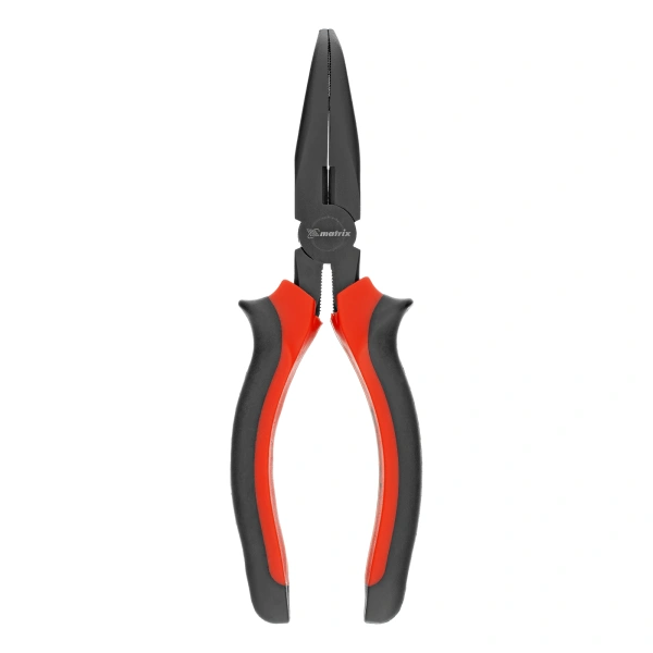 Длинногубцы изогнутые Black Nickel, 180 мм, двухкомпонентные рукоятки Matrix