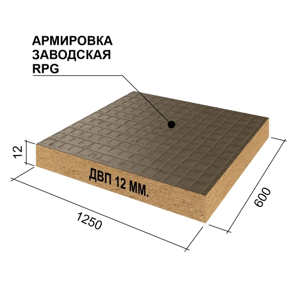 Сэндвич-панель звукоизоляционная Руспанель РПГ (Ruspanel RPG) ECO Comfort 1250х600х12 мм